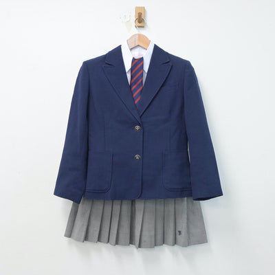 【中古】愛知県 名東高等学校 女子制服 4点（ブレザー・シャツ・スカート）sf015331