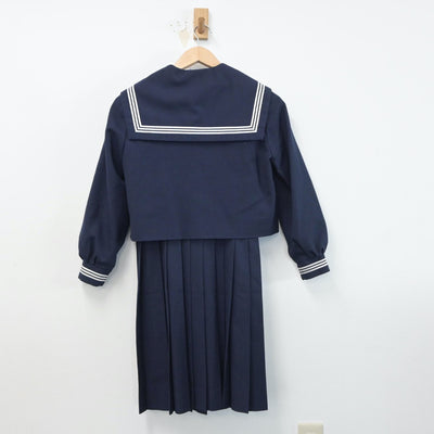 【中古】佐賀県 神埼中学校 女子制服 3点（セーラー服・ジャンパースカート）sf015337