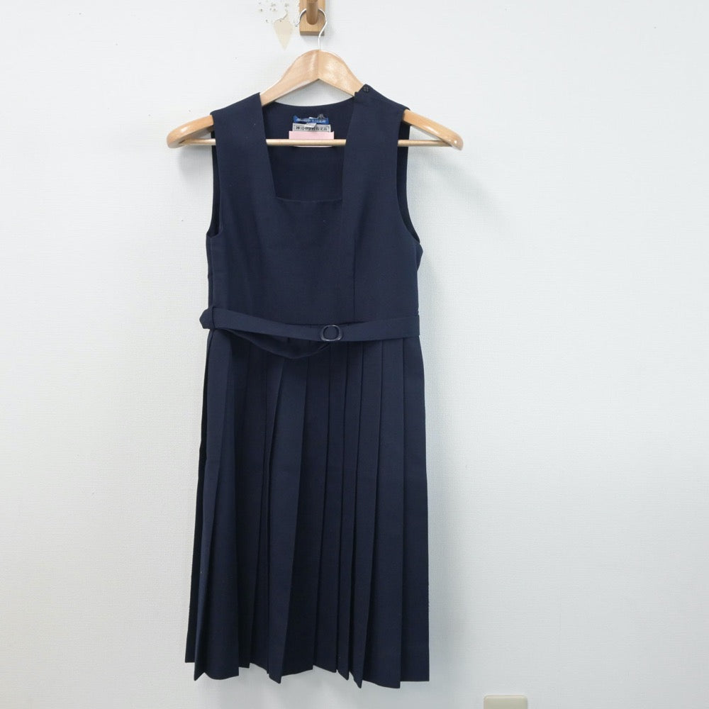 【中古】佐賀県 神埼中学校 女子制服 3点（セーラー服・ジャンパースカート）sf015337