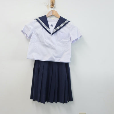 【中古】佐賀県 神埼中学校 女子制服 2点（セーラー服・スカート）sf015339