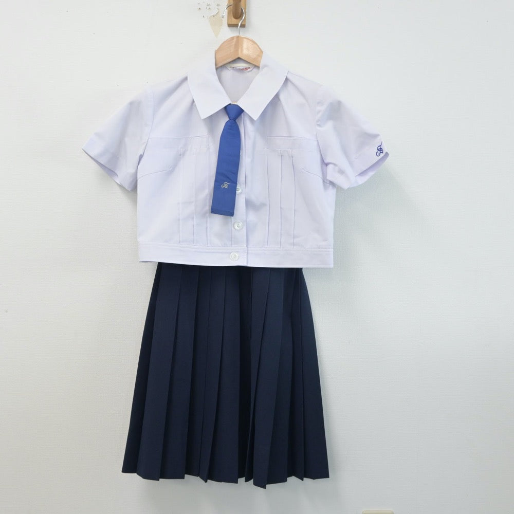 【中古】佐賀県 鳥栖高等学校 女子制服 4点（シャツ・シャツ・スカート）sf015340