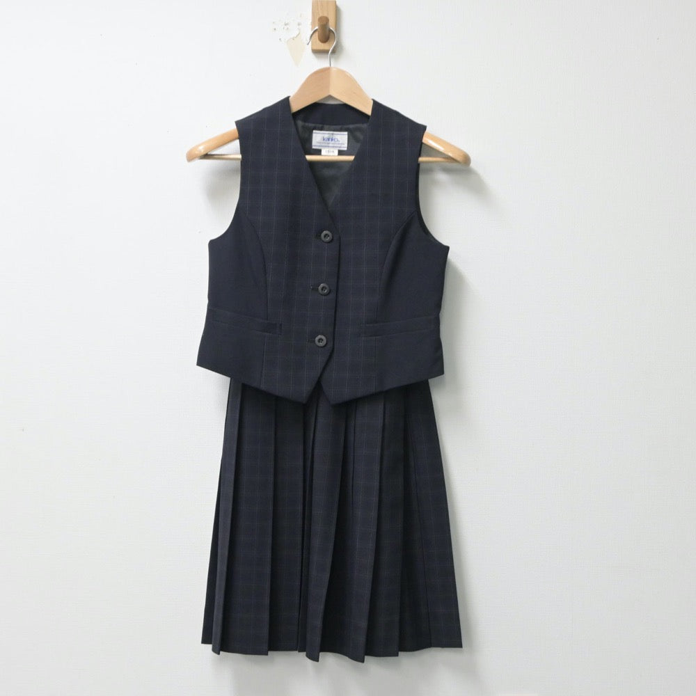 【中古】佐賀県 香楠中学校 女子制服 3点（ブレザー・ベスト・スカート）sf015341