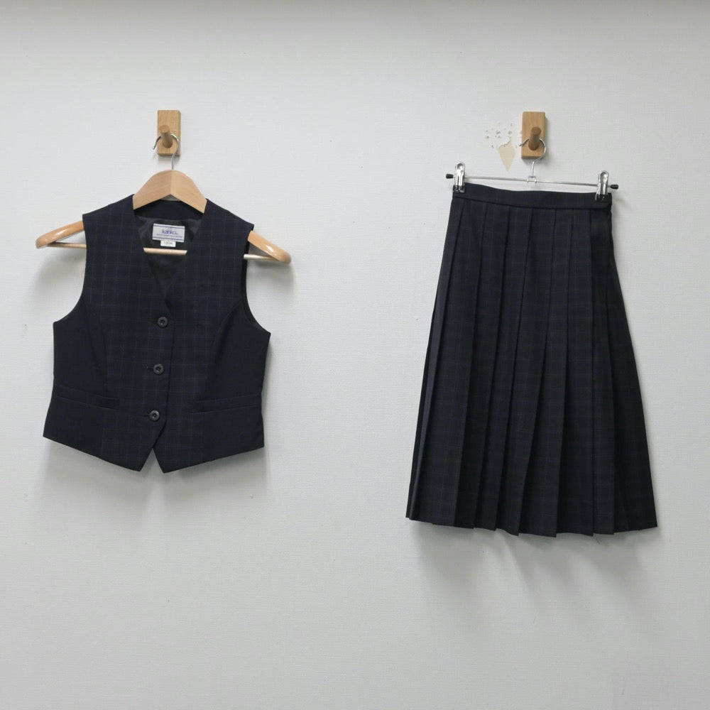 【中古】佐賀県 香楠中学校 女子制服 3点（ブレザー・ベスト・スカート）sf015341