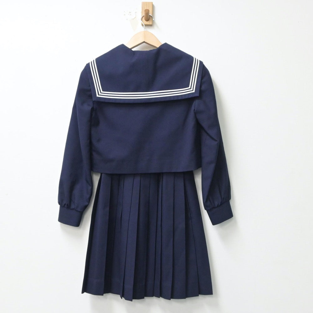 【中古】佐賀県 鳥栖高等学校 女子制服 3点（セーラー服・スカート）sf015342