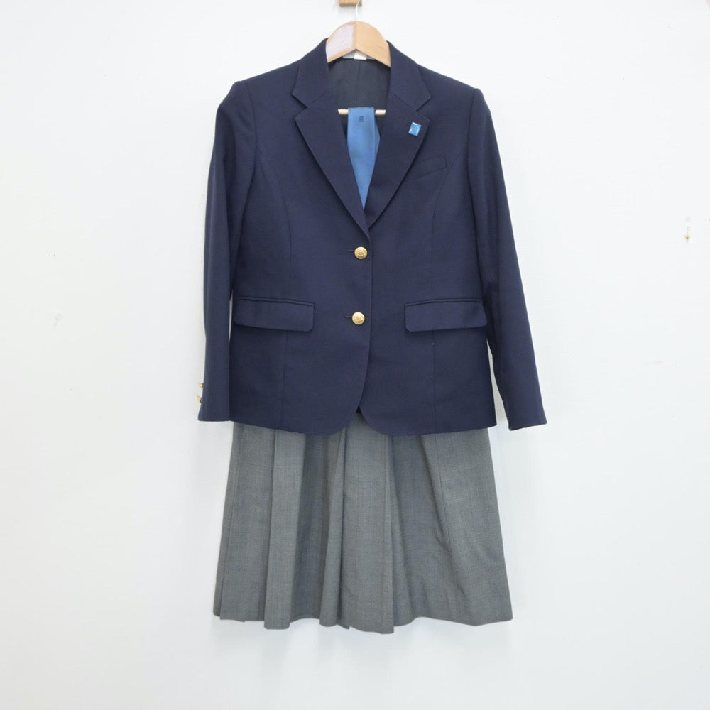 【中古】大阪府 大阪市立南高等学校 女子制服 3点（ブレザー・スカート）sf015347