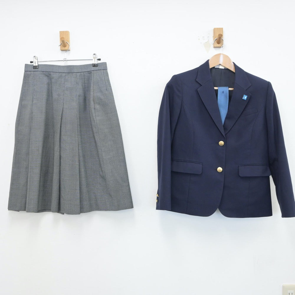 【中古】大阪府 大阪市立南高等学校 女子制服 3点（ブレザー・スカート）sf015347