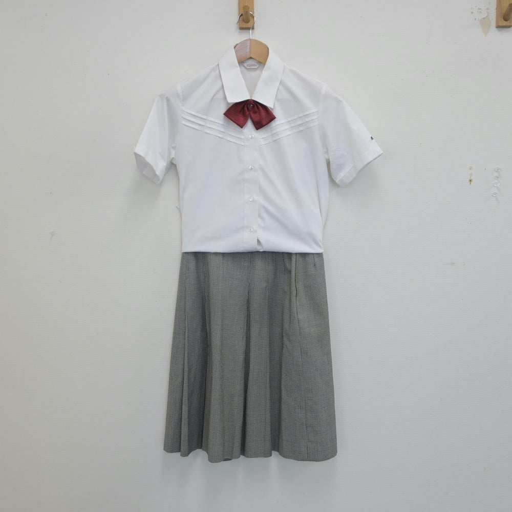 【中古】大阪府 大阪市立南高等学校 女子制服 3点（シャツ・スカート）sf015348