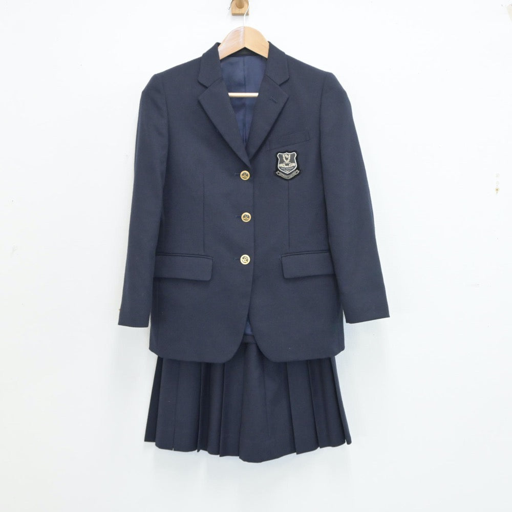 【中古】大阪府 追手門学院中学校 女子制服 2点（ブレザー・スカート）sf015349