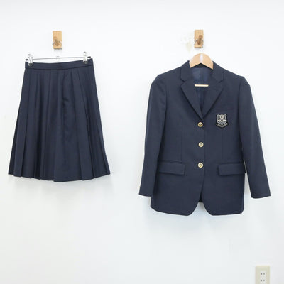 【中古】大阪府 追手門学院中学校 女子制服 2点（ブレザー・スカート）sf015349