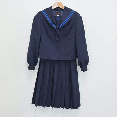 【中古】山口県 山口市立平川中学校 女子制服 2点（セーラー服・スカート）sf015352