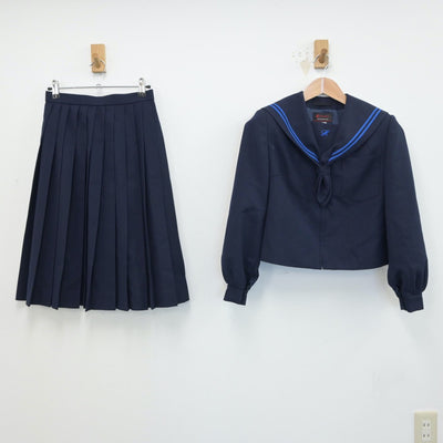 【中古】山口県 山口市立平川中学校 女子制服 2点（セーラー服・スカート）sf015352