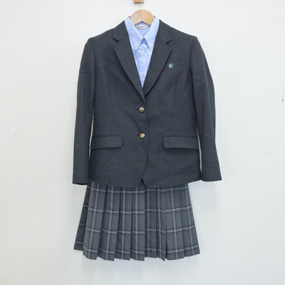 【中古】東京都 神田女学園中学校 女子制服 4点（ブレザー・シャツ・スカート）sf015356