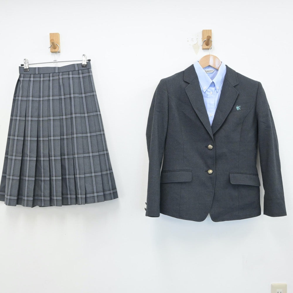 【中古】東京都 神田女学園中学校 女子制服 4点（ブレザー・シャツ・スカート）sf015356