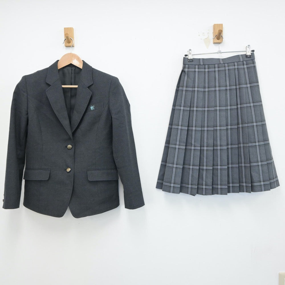 【中古】東京都 神田女学園中学校 女子制服 4点（ブレザー・シャツ・スカート）sf015356