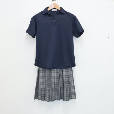 【中古】東京都 神田女学園中学校 女子制服 5点（ニットベスト・シャツ・シャツ・スカート）sf015357