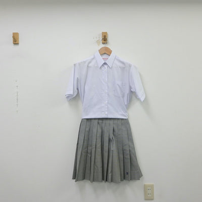 【中古】愛知県 名東高等学校 女子制服 2点（シャツ・スカート）sf015361