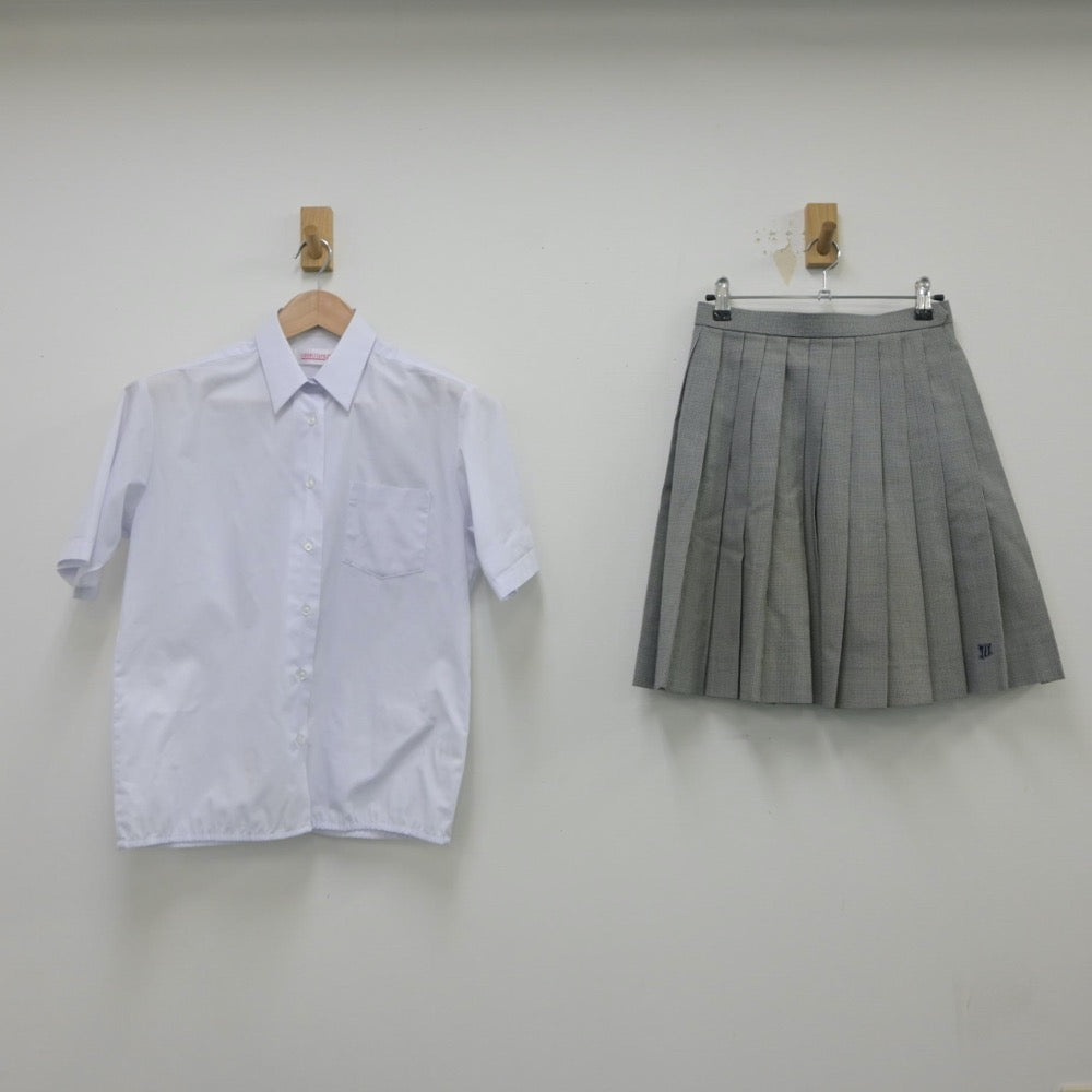 【中古】愛知県 名東高等学校 女子制服 2点（シャツ・スカート）sf015361