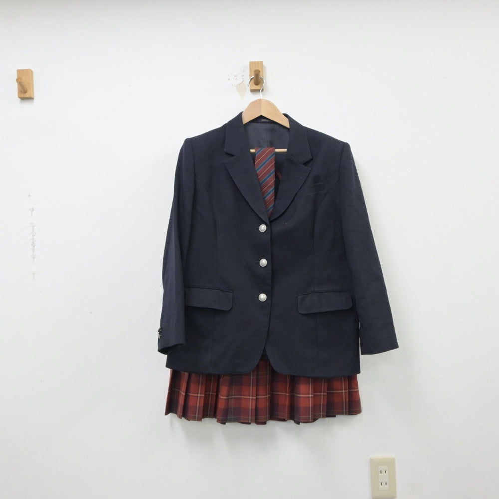 【中古】福島県 相馬東高等学校 女子制服 3点（ブレザー・スカート）sf015374