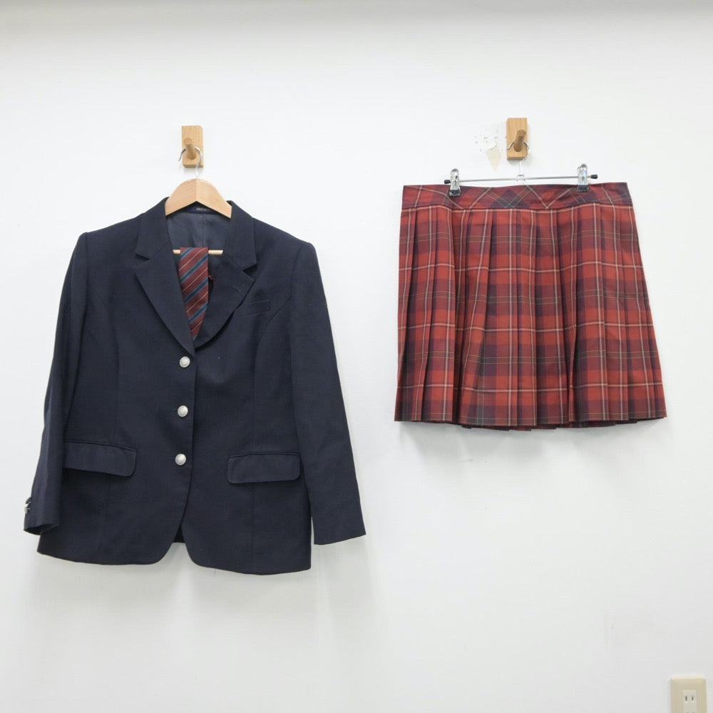 【中古】福島県 相馬東高等学校 女子制服 3点（ブレザー・スカート）sf015374