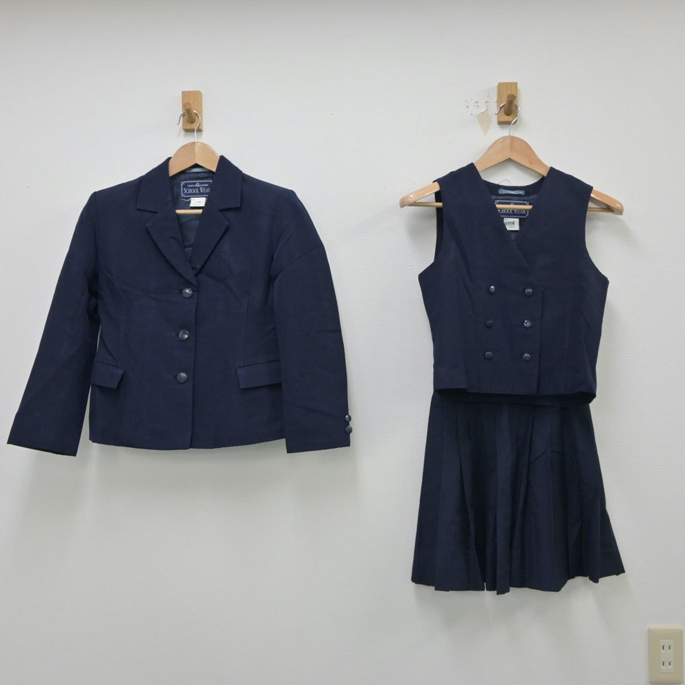 【中古】埼玉県 小川高等学校 女子制服 3点（ブレザー・ベスト・スカート）sf015375