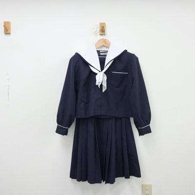 【中古】静岡県 浜松中部中学校 女子制服 4点（セーラー服・スカート）sf015386