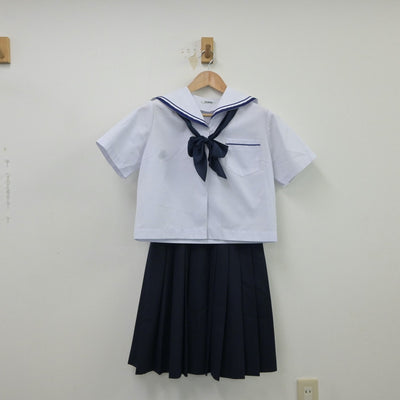 【中古】大阪府 西成高等学校 女子制服 3点（セーラー服・スカート）sf015387