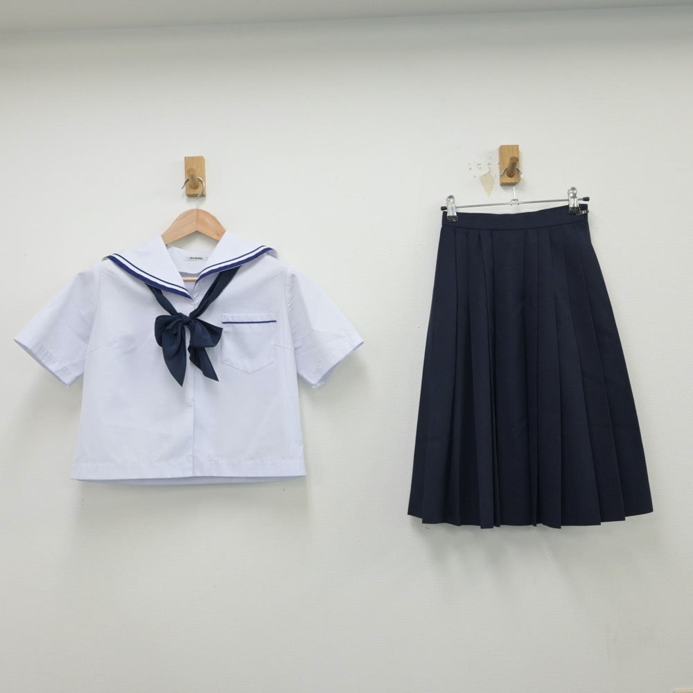 【中古】大阪府 西成高等学校 女子制服 3点（セーラー服・スカート）sf015387