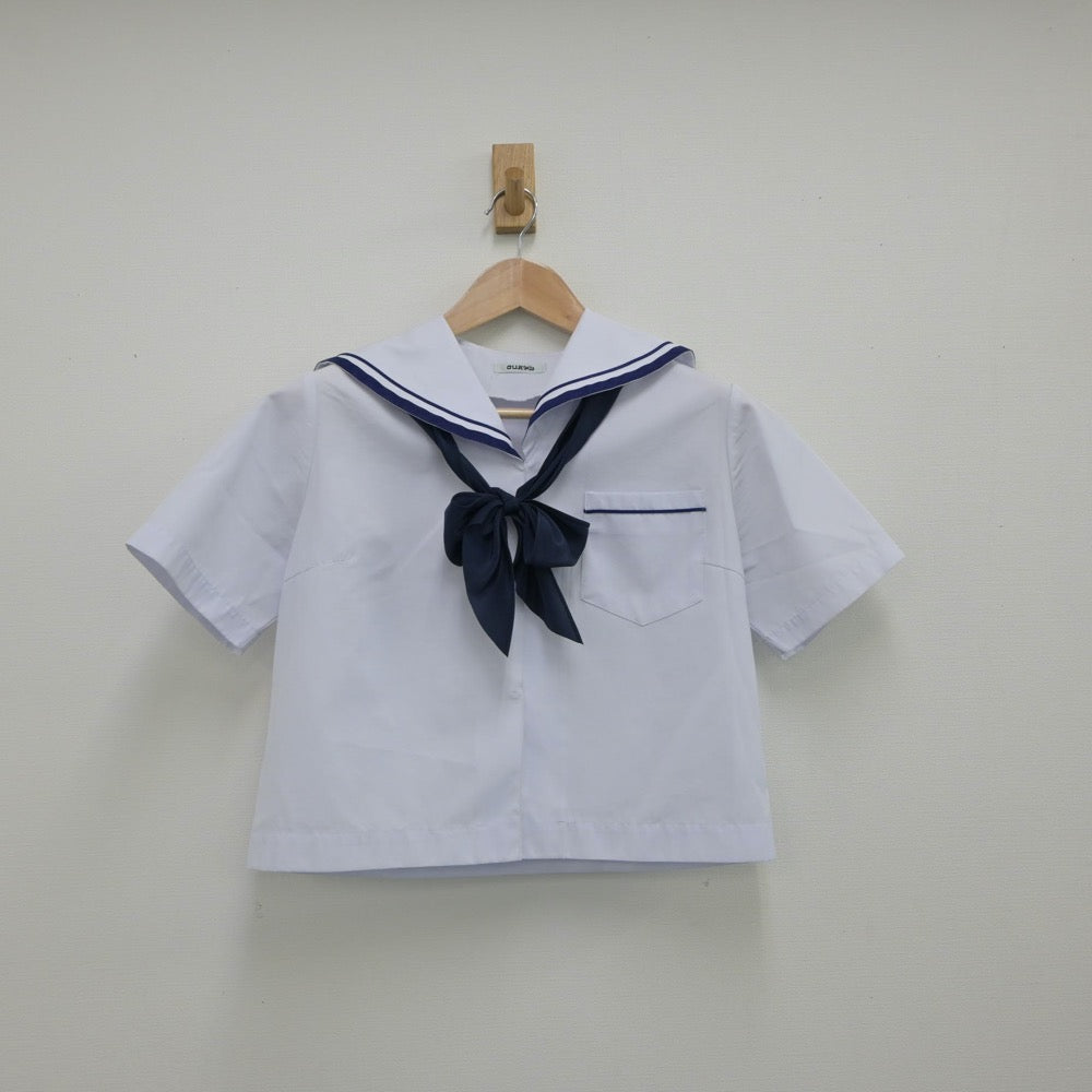 【中古】大阪府 西成高等学校 女子制服 3点（セーラー服・スカート）sf015387