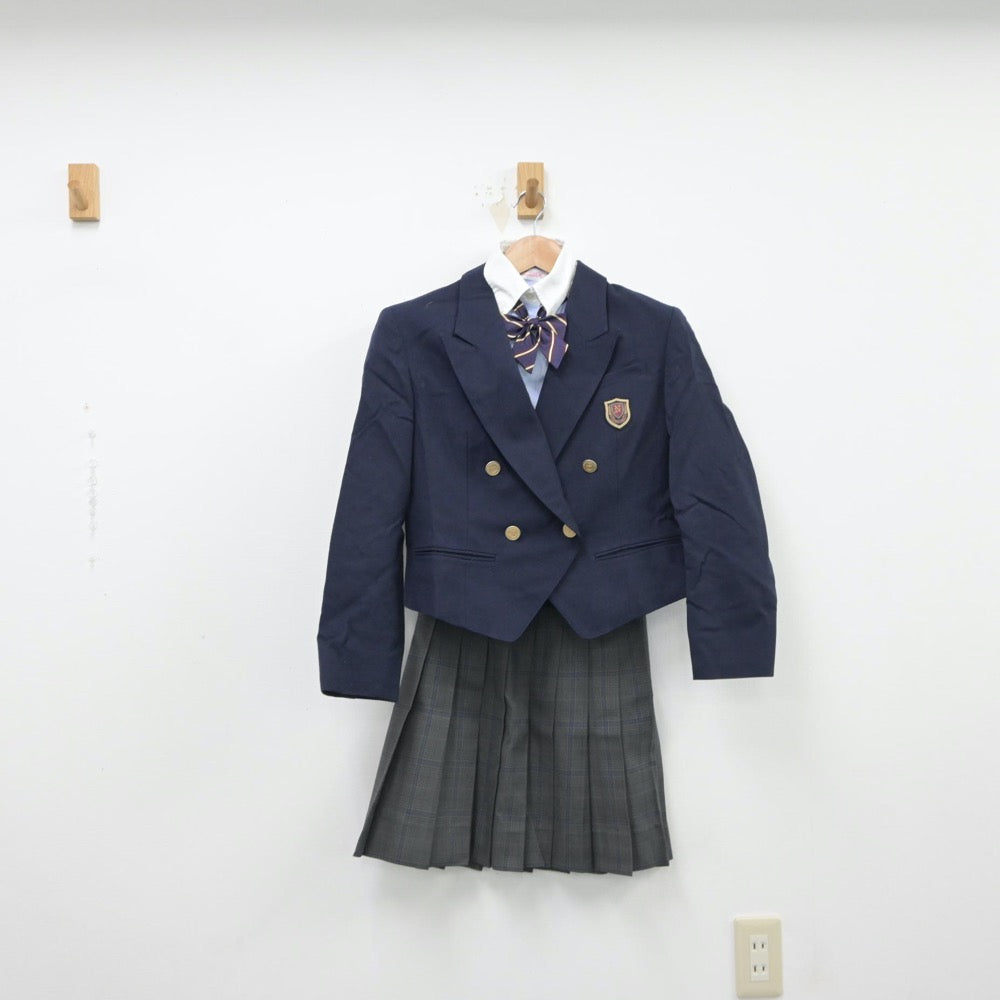 【中古】大阪府 西成高等学校 女子制服 4点（ブレザー・シャツ・スカート）sf015390