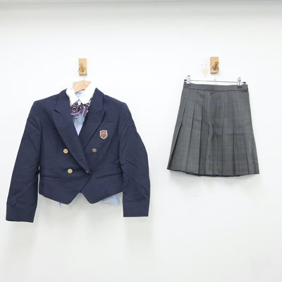 【中古】大阪府 西成高等学校 女子制服 4点（ブレザー・シャツ・スカート）sf015390