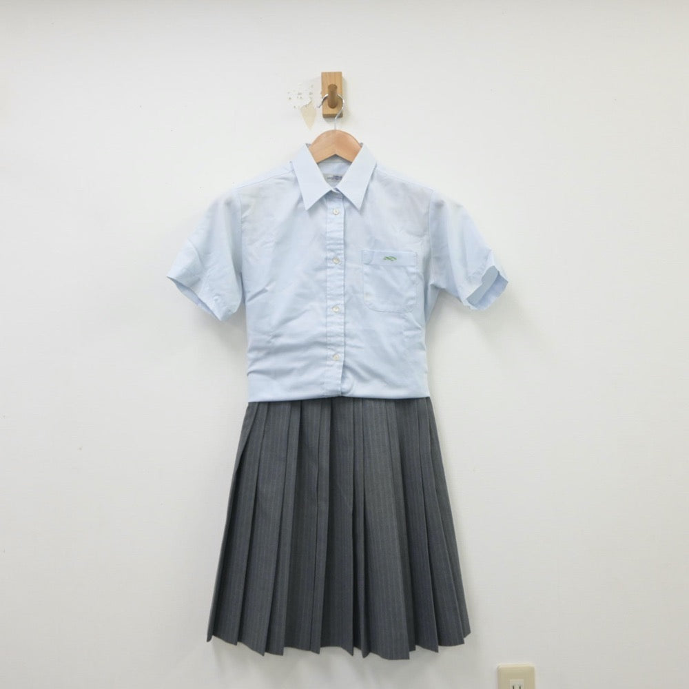 【中古】兵庫県 六甲アイランド高等学校 女子制服 2点（シャツ・スカート）sf015392