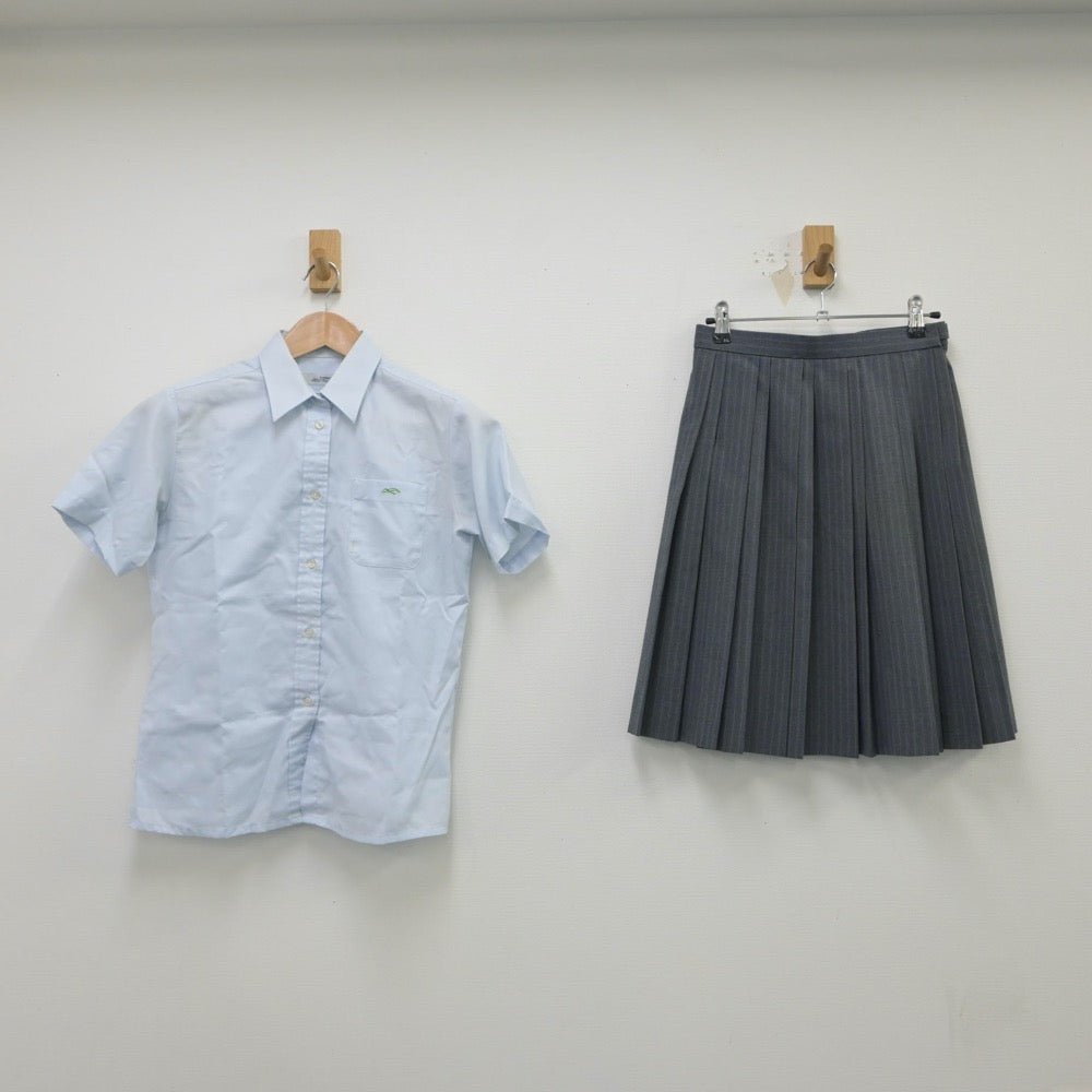 【中古】兵庫県 六甲アイランド高等学校 女子制服 2点（シャツ・スカート）sf015392