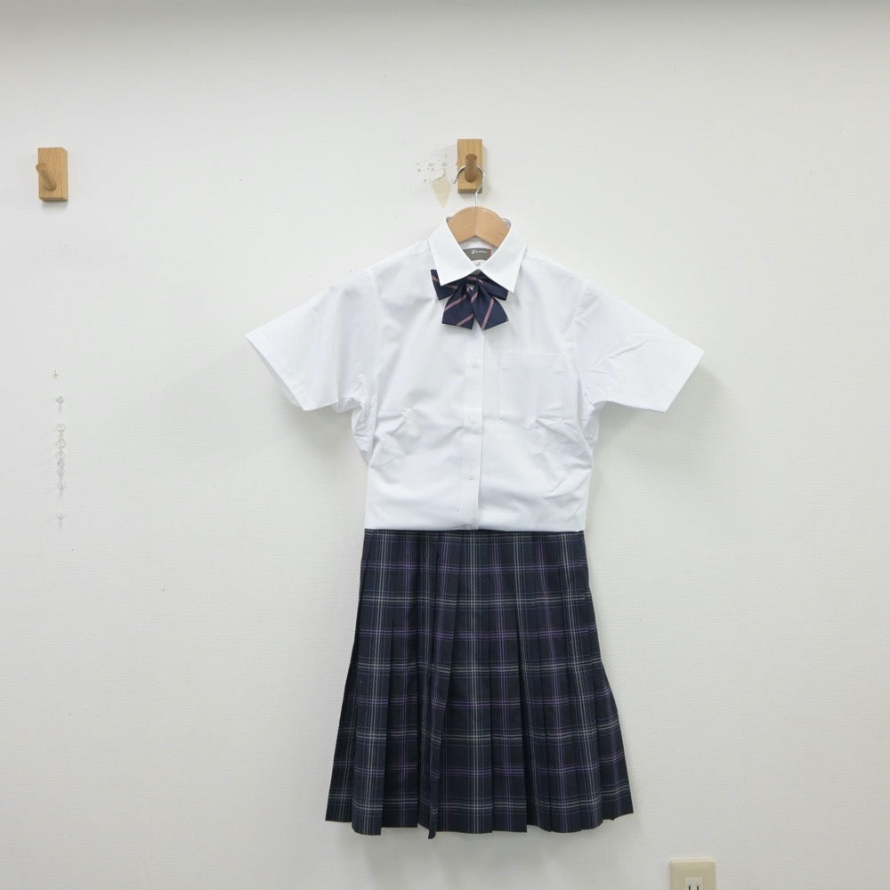 【中古】宮城県 飛鳥未来高等学校 女子制服 4点（シャツ・スカート）sf015396