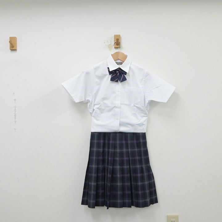 中古制服】宮城県 飛鳥未来高等学校 女子制服 4点（シャツ・スカート