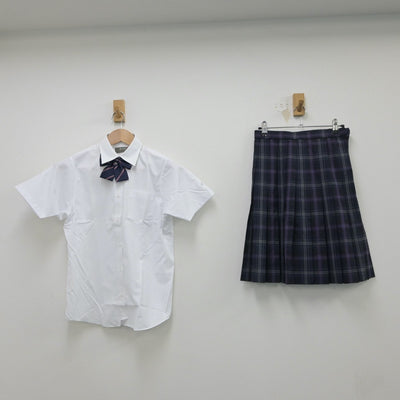 【中古】宮城県 飛鳥未来高等学校 女子制服 4点（シャツ・スカート）sf015396