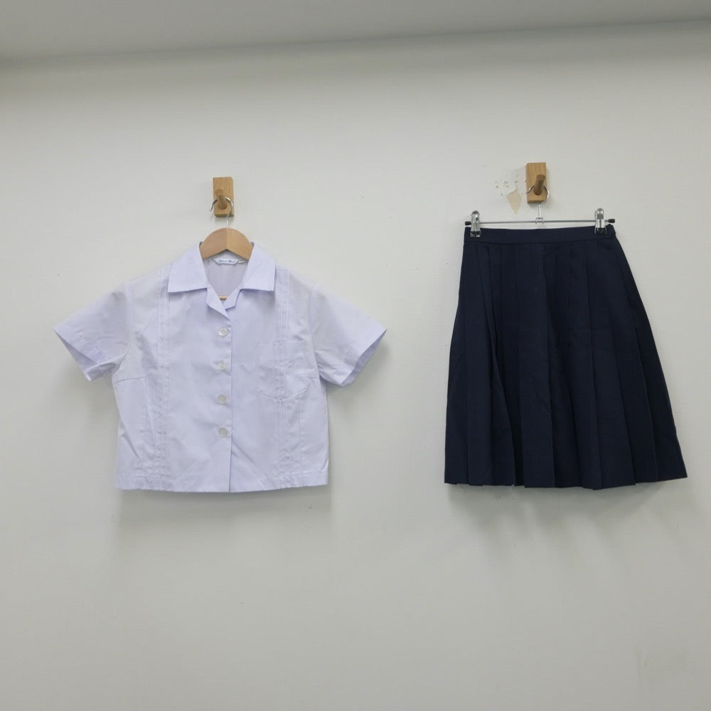 【中古】大阪府 八尾高等学校 女子制服 2点（シャツ・スカート）sf015404