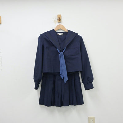 【中古】大阪府 八尾高等学校 女子制服 3点（セーラー服・スカート）sf015405