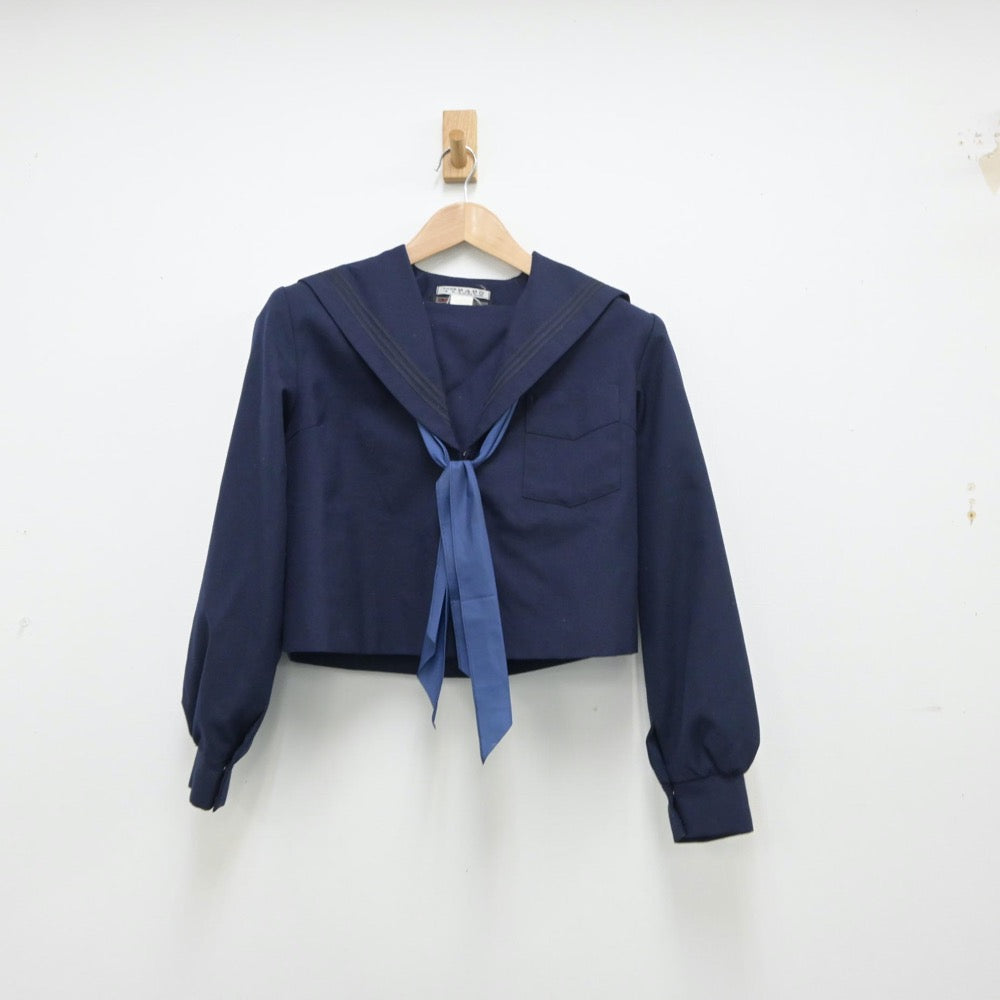 【中古】大阪府 八尾高等学校 女子制服 3点（セーラー服・スカート）sf015405