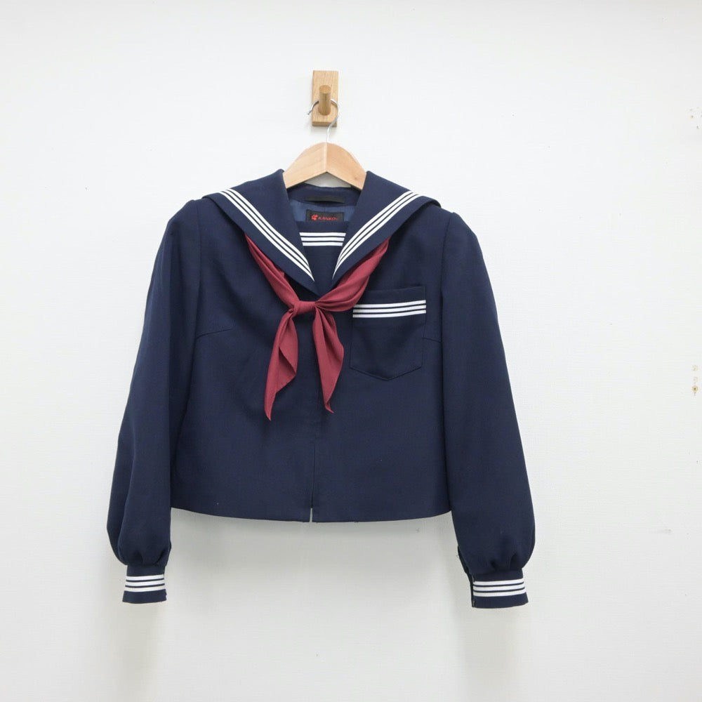 【中古】山口県 鴻南中学校 女子制服 4点（セーラー服・スカート・スカート）sf015408