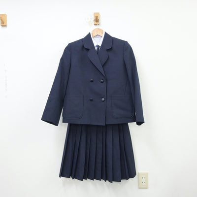 【中古】三重県 四日市市立羽津中学校 女子制服 4点（ブレザー・シャツ・スカート）sf015415