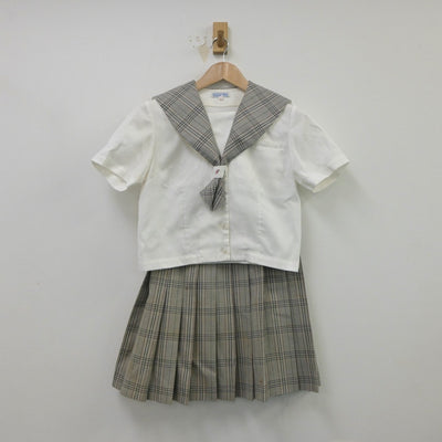 【中古】富山県 富山県立富山北部高等学校 女子制服 5点（セーラー服・スカート）sf015429