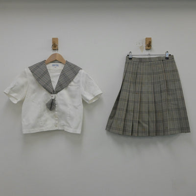 【中古】富山県 富山県立富山北部高等学校 女子制服 5点（セーラー服・スカート）sf015429