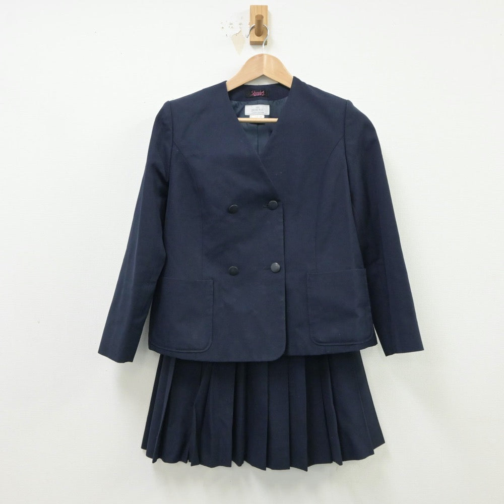 【中古】富山県 富山市立富山南部中学校 女子制服 3点（ブレザー・スカート）sf015430