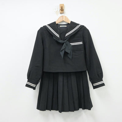 【中古】三重県 鈴鹿市立白子中学校 女子制服 4点（セーラー服・スカート）sf015439