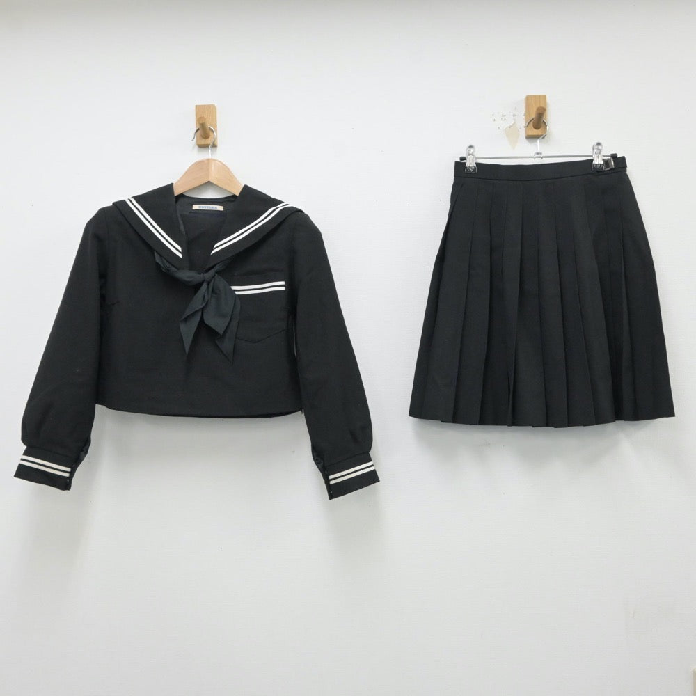 【中古】三重県 鈴鹿市立白子中学校 女子制服 4点（セーラー服・スカート）sf015439