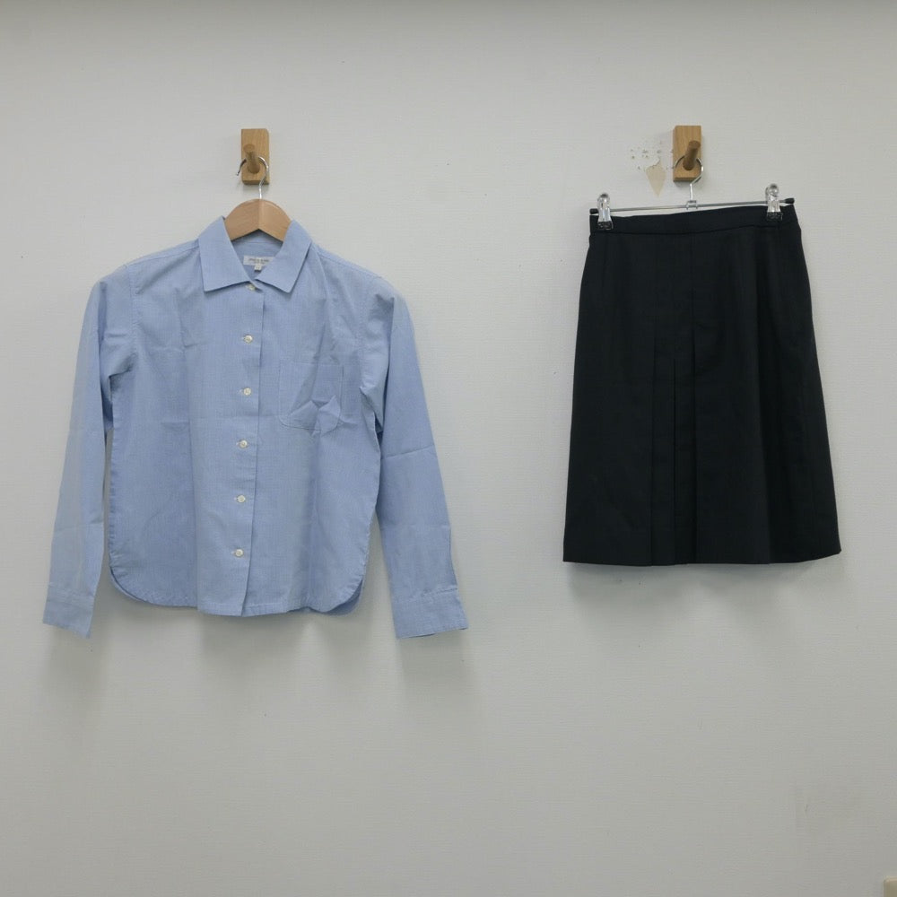 【中古】滋賀県 龍谷大学付属平安高等学校 女子制服 2点（シャツ・スカート）sf015444