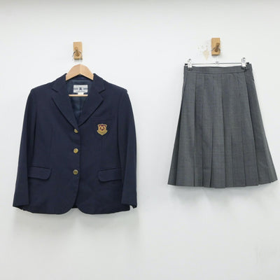 【中古】埼玉県 春日部共栄高等学校 女子制服 3点（ブレザー・スカート）sf015448