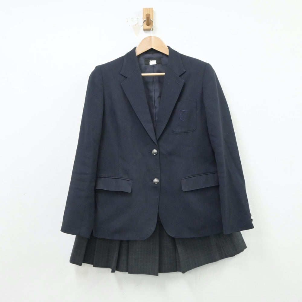 【中古】東京都 大成高等学校 女子制服 2点（ブレザー・スカート）sf015449