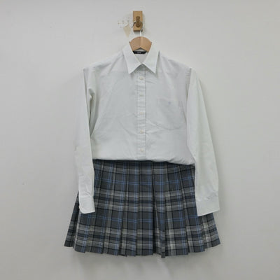 【中古】東京都 大成高等学校 女子制服 3点（シャツ・スカート）sf015450