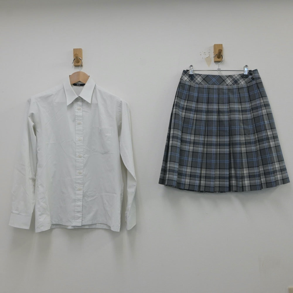 【中古】東京都 大成高等学校 女子制服 3点（シャツ・スカート）sf015450